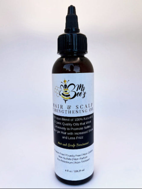 Ms Bee'z Beauty 4 oz. Hair & Scalp Strengthening Oil
