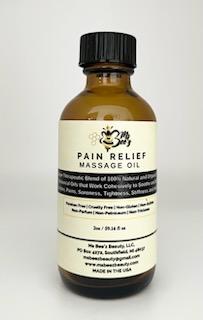 Ms Bee'z Beauty Pain Relief Massage oil 2 oz. 