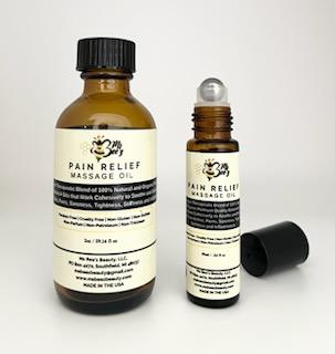 Ms Bee'z Beauty all natural pain relief massage oil