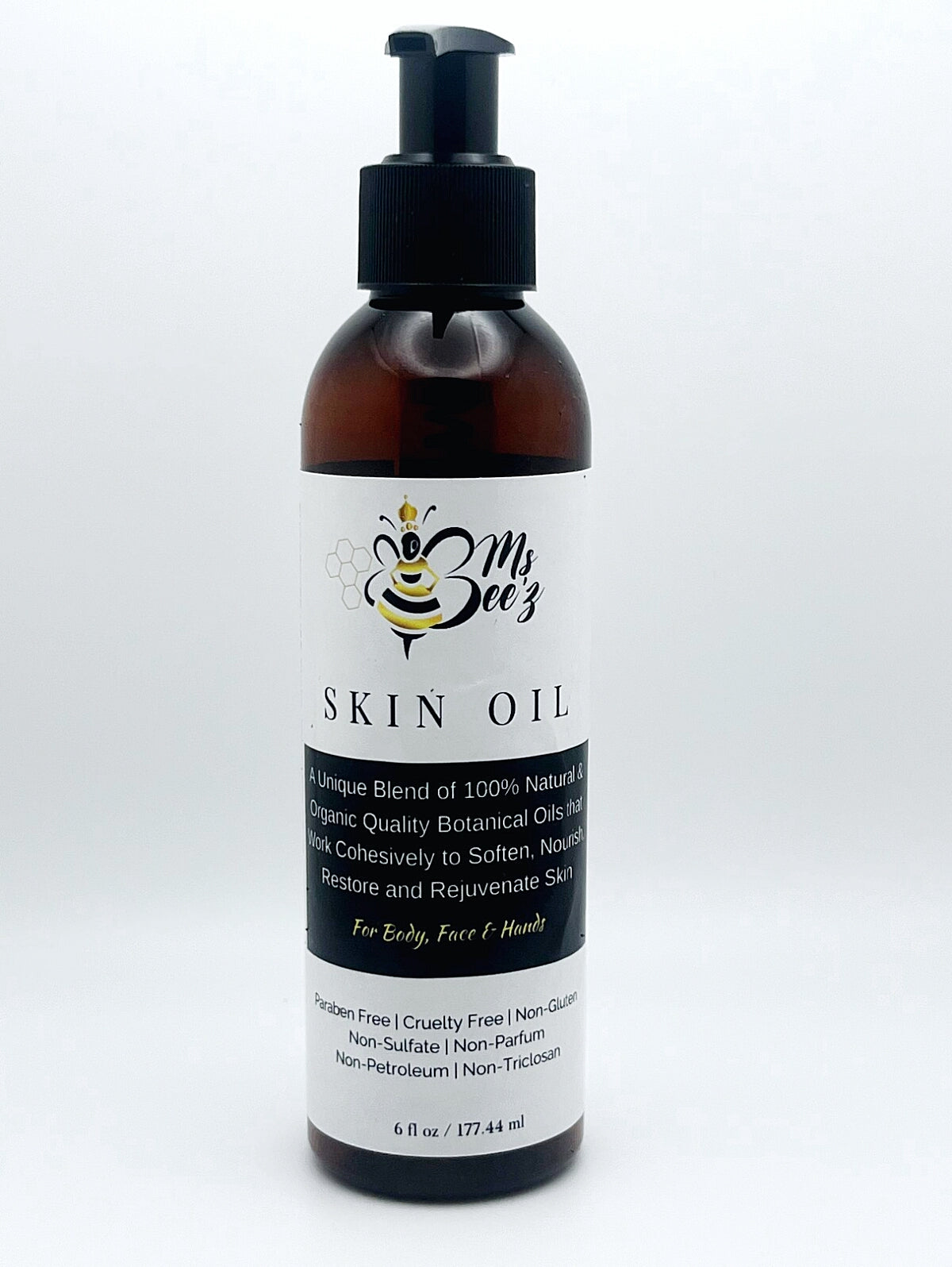 Ms Beez Beauty Skin Oil in 6 oz bottle